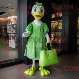 Lime Green Goose mascot...