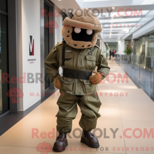 Commando mascot costume...