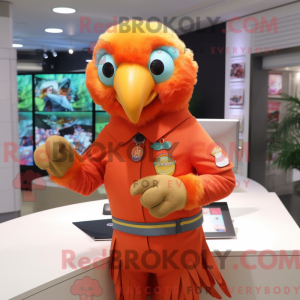 Peach Parrot mascot costume...