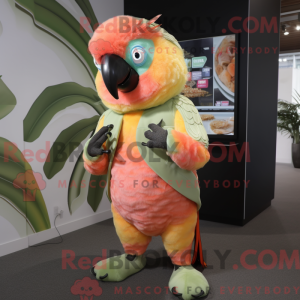 Peach Parrot mascot costume...