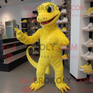 Lemon Yellow Lizard mascot...