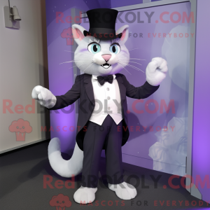 Lavendel kat maskot kostume...