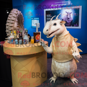 Cream Armadillo mascot...