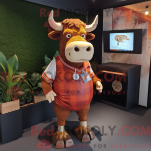 Rust Bull mascot costume...