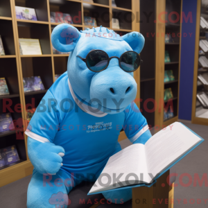 Blue Tapir mascot costume...