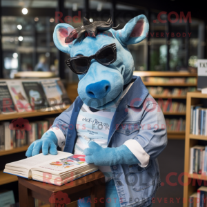 Blue Tapir mascot costume...