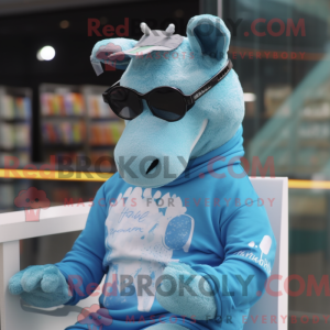 Blauer Tapir Maskottchen...