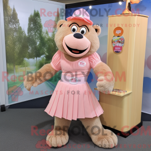 Peach Baboon Maskottchen...