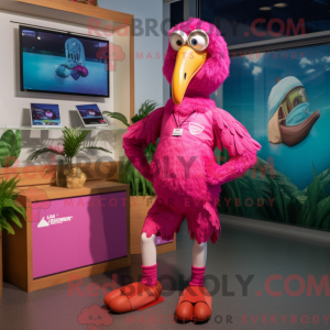 Magenta Flamingo mascot...