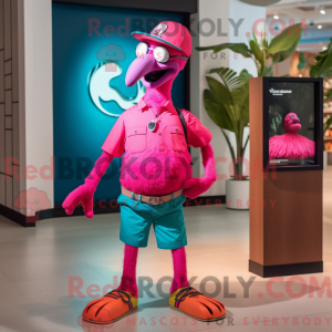 Magenta Flamingo mascot...