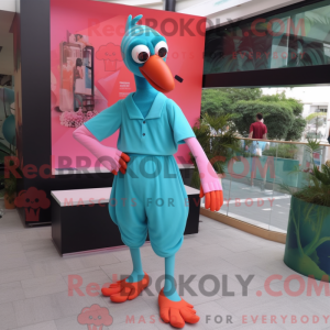 Postava maskota azurového...