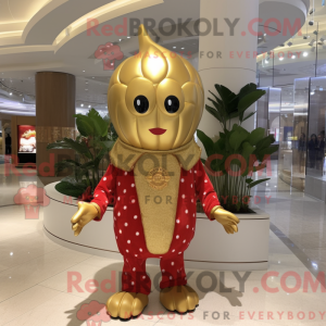 Gold Strawberry mascot...