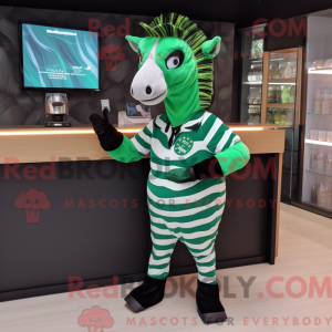 Forest Green Zebra mascot...