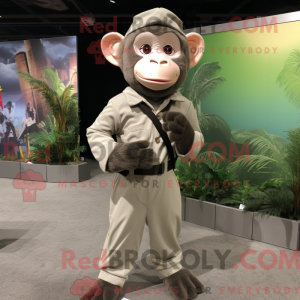 Gray Capuchin Monkey mascot...