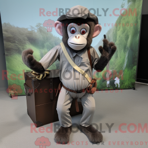 Gray Capuchin Monkey mascot...