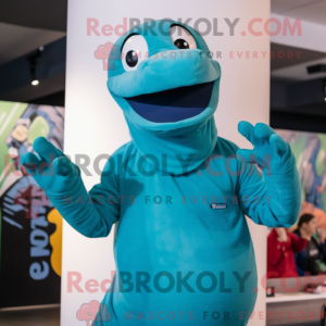 Cyan Titanoboa maskot...