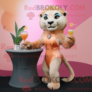 Peach Smilodon Maskottchen...
