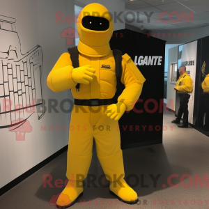Yellow Gi Joe mascot...