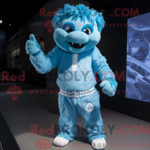 Cyan Ice-maskotdraktfigur...