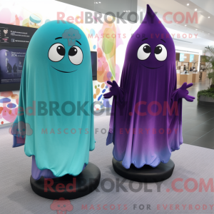 Turkis aubergine maskot...