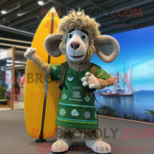 Olive Ram mascot costume...
