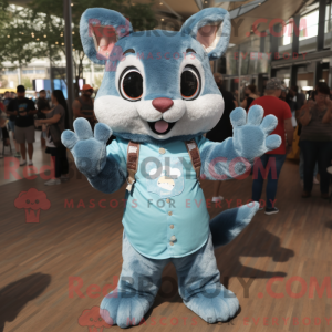 Teal Flying Squirrel mascot...