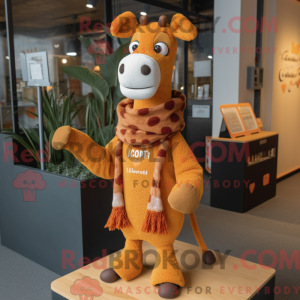 Rostfarbene Giraffe als...