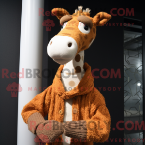 Rust Giraffe mascot costume...