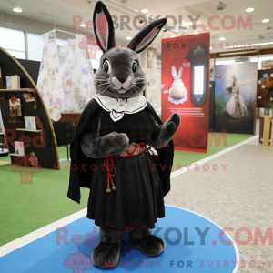 Black Wild Rabbit mascot...