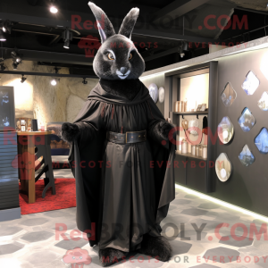 Black Wild Rabbit mascot...