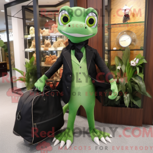 Groen gekko-mascottekostuum...