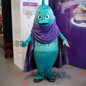 Teal Eggplant mascot...