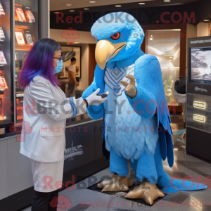 Sky Blue Hawk mascot...