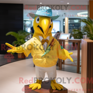 Gold Parrot maskot drakt...