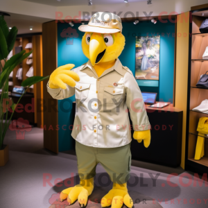 Gold Parrot maskot drakt...