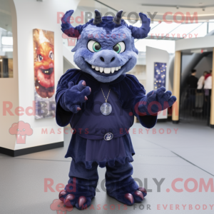 Navy Demon mascottekostuum...