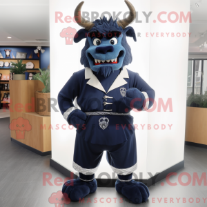 Navy Demon mascot costume...