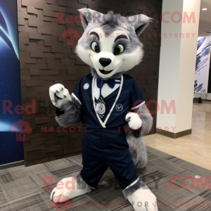 Navy Civet maskotdraktfigur...