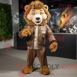 Brown Tamer Lion mascot...