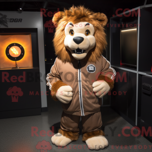 Brown Tamer Lion mascot...