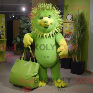 Lime Green Porcupine mascot...