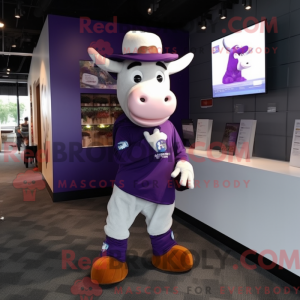 Purple Cow-maskotdraktfigur...