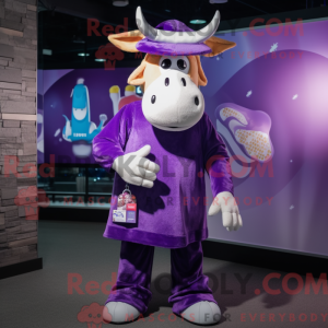 Purple Cow mascot costume...