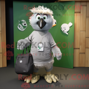 Sølv Kiwi maskot kostume...