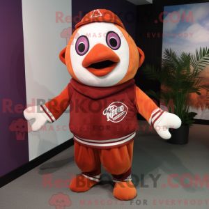 Maroon Clown Fish mascot...