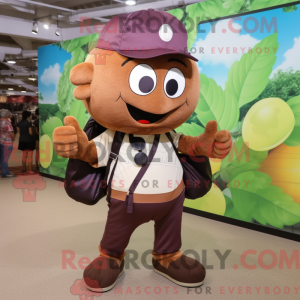 Brown Grape mascot costume...