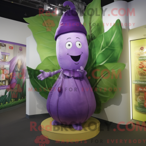 Purple Beanstalk mascot...
