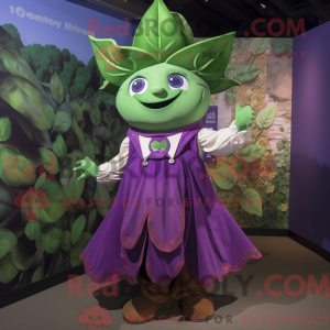 Purple Beanstalk mascot...