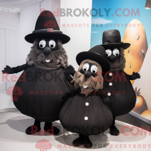 Black Potato mascot costume...