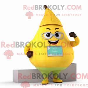 Yellow Pear mascot costume...